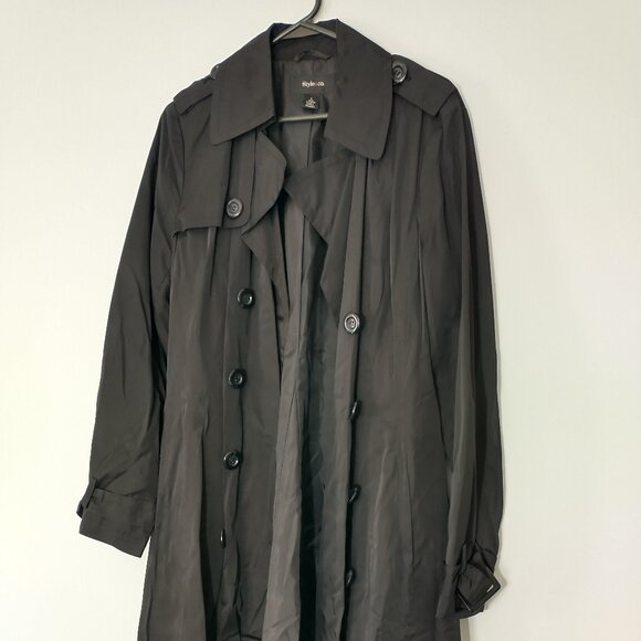 Style & Co Jackets & Blazers - NWOT Style & Co. Belted Black Trench Coat